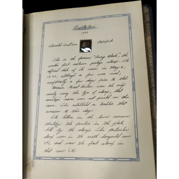 Stamp collector binder with 6 pages of stamps already attached. - Picture 3 of 10